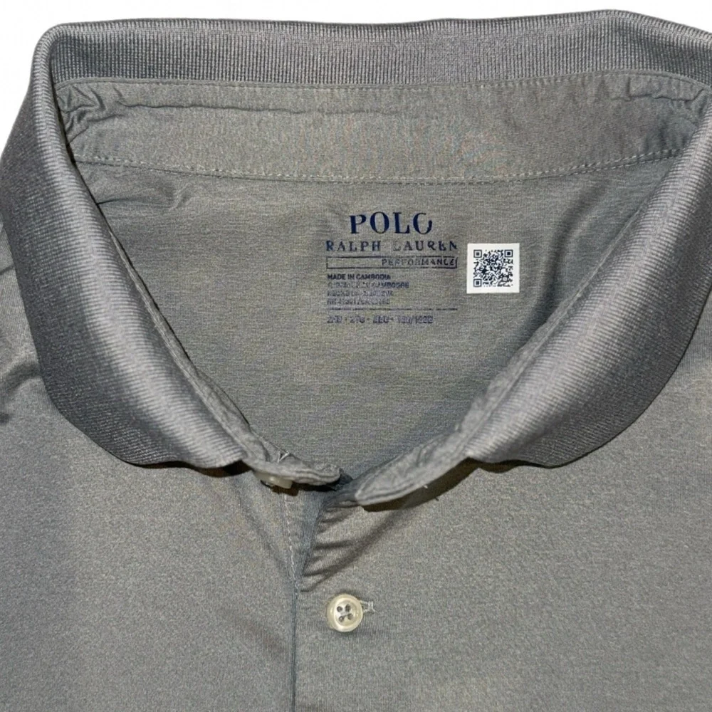 Ralph Lauren Performance Polo Shirt 2XB Gray Stretch Big & Tall